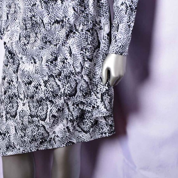 Julia Jordan Asymmetrical Snake Print Midi Dress – Size 4 - Picture 3 of 8